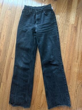 Zara High Rise Wide Leg Jeans - Black